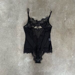 CBR Intimates Lace Bodysuit Black Size Medium Lingerie Bodysuit Sleepwear